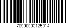 Código de barras (EAN, GTIN, SKU, ISBN): '78998803125314'