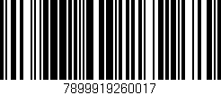 Código de barras (EAN, GTIN, SKU, ISBN): '7899919260017'