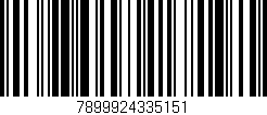 Código de barras (EAN, GTIN, SKU, ISBN): '7899924335151'