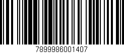 Código de barras (EAN, GTIN, SKU, ISBN): '7899986001407'