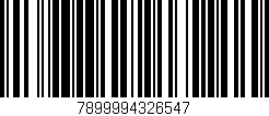 Código de barras (EAN, GTIN, SKU, ISBN): '7899994326547'