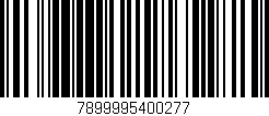 Código de barras (EAN, GTIN, SKU, ISBN): '7899995400277'