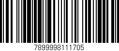 Código de barras (EAN, GTIN, SKU, ISBN): '7899998111705'