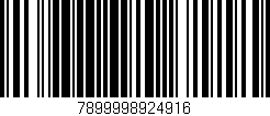 Código de barras (EAN, GTIN, SKU, ISBN): '7899998924916'