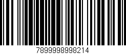 Código de barras (EAN, GTIN, SKU, ISBN): '7899998998214'