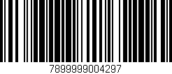 Código de barras (EAN, GTIN, SKU, ISBN): '7899999004297'