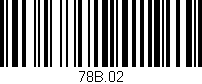 Código de barras (EAN, GTIN, SKU, ISBN): '78B.02'