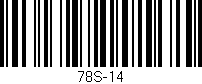 Código de barras (EAN, GTIN, SKU, ISBN): '78S-14'