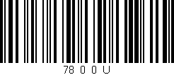 Código de barras (EAN, GTIN, SKU, ISBN): '78_0_0_U'