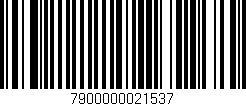 Código de barras (EAN, GTIN, SKU, ISBN): '7900000021537'
