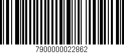 Código de barras (EAN, GTIN, SKU, ISBN): '7900000022862'