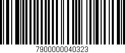 Código de barras (EAN, GTIN, SKU, ISBN): '7900000040323'