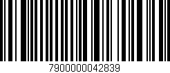 Código de barras (EAN, GTIN, SKU, ISBN): '7900000042839'
