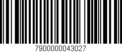 Código de barras (EAN, GTIN, SKU, ISBN): '7900000043027'