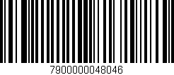 Código de barras (EAN, GTIN, SKU, ISBN): '7900000048046'
