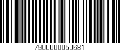 Código de barras (EAN, GTIN, SKU, ISBN): '7900000050681'
