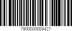 Código de barras (EAN, GTIN, SKU, ISBN): '7900000058427'
