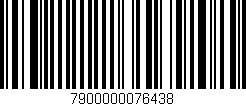 Código de barras (EAN, GTIN, SKU, ISBN): '7900000076438'