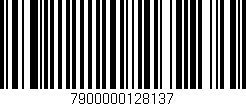 Código de barras (EAN, GTIN, SKU, ISBN): '7900000128137'