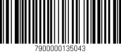 Código de barras (EAN, GTIN, SKU, ISBN): '7900000135043'