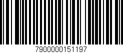 Código de barras (EAN, GTIN, SKU, ISBN): '7900000151197'