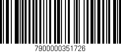 Código de barras (EAN, GTIN, SKU, ISBN): '7900000351726'