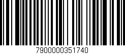 Código de barras (EAN, GTIN, SKU, ISBN): '7900000351740'