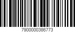 Código de barras (EAN, GTIN, SKU, ISBN): '7900000386773'