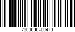 Código de barras (EAN, GTIN, SKU, ISBN): '7900000400479'