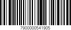 Código de barras (EAN, GTIN, SKU, ISBN): '7900000541905'