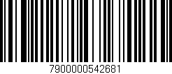 Código de barras (EAN, GTIN, SKU, ISBN): '7900000542681'