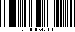 Código de barras (EAN, GTIN, SKU, ISBN): '7900000547303'