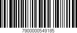 Código de barras (EAN, GTIN, SKU, ISBN): '7900000549185'