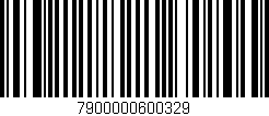 Código de barras (EAN, GTIN, SKU, ISBN): '7900000600329'