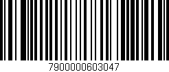 Código de barras (EAN, GTIN, SKU, ISBN): '7900000603047'