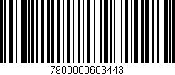 Código de barras (EAN, GTIN, SKU, ISBN): '7900000603443'