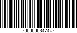 Código de barras (EAN, GTIN, SKU, ISBN): '7900000647447'