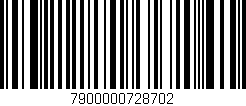 Código de barras (EAN, GTIN, SKU, ISBN): '7900000728702'