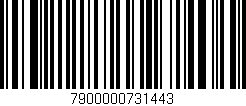 Código de barras (EAN, GTIN, SKU, ISBN): '7900000731443'