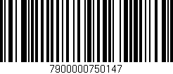 Código de barras (EAN, GTIN, SKU, ISBN): '7900000750147'