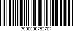 Código de barras (EAN, GTIN, SKU, ISBN): '7900000752707'