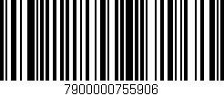 Código de barras (EAN, GTIN, SKU, ISBN): '7900000755906'