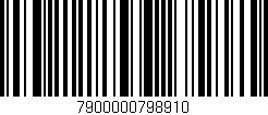 Código de barras (EAN, GTIN, SKU, ISBN): '7900000798910'