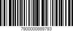 Código de barras (EAN, GTIN, SKU, ISBN): '7900000889793'