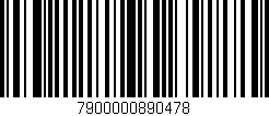 Código de barras (EAN, GTIN, SKU, ISBN): '7900000890478'