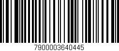 Código de barras (EAN, GTIN, SKU, ISBN): '7900003640445'