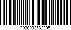 Código de barras (EAN, GTIN, SKU, ISBN): '7900003662935'