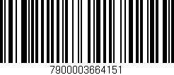 Código de barras (EAN, GTIN, SKU, ISBN): '7900003664151'