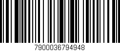 Código de barras (EAN, GTIN, SKU, ISBN): '7900036794948'