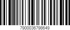 Código de barras (EAN, GTIN, SKU, ISBN): '7900036798649'